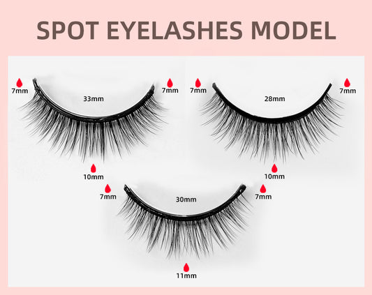 3 Paires Mixtes D'extension De Cils Auto-adhésifs Réutilisables Naturels Sans Colle Faux Cils