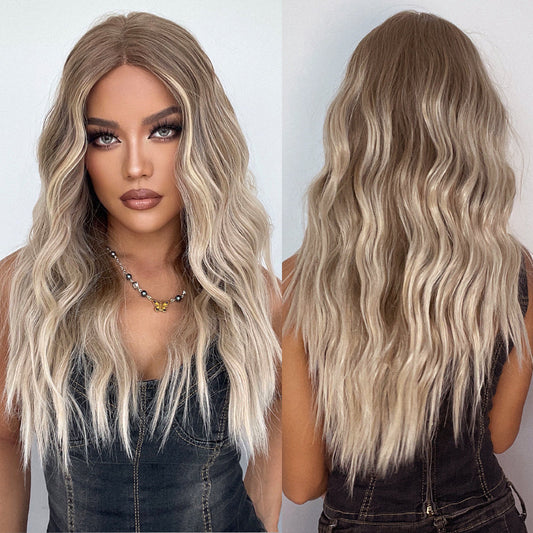 Perruque T part Lace Wig longue Ondulée Blonde 60cm
