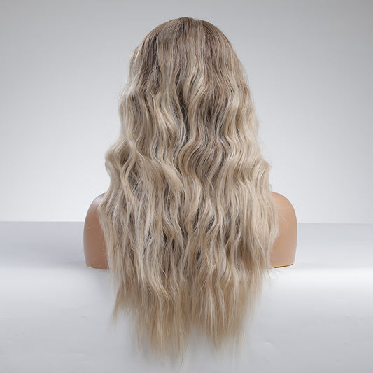 Perruque T part Lace Wig Ondulée Blonde Synthetique 65cm