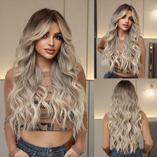 Perruque Synthetique Haute Tolerance Ondulé Blonde 65cm