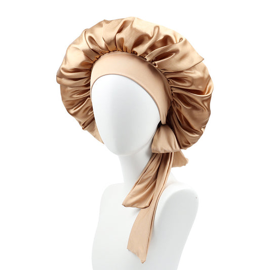 Bonnet de nuit extensible pour cheveux longs