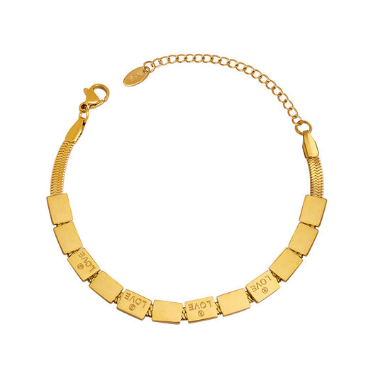 Bracelets Love en titane plaqué acier