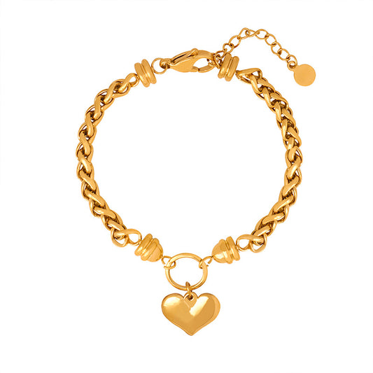 Bracelet d'amour vintage en chaîne cubaine