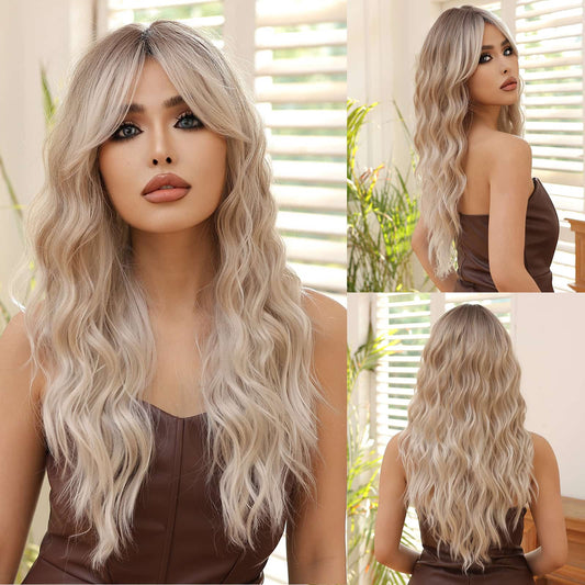 Perruque Synthetique Haute Ondulé Blonde Shaggy 65cm