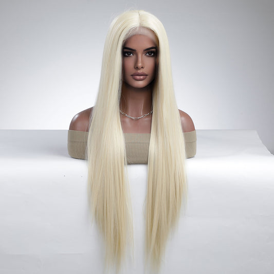 Perruque T part Lace Wig longue Raide Noir 75cm