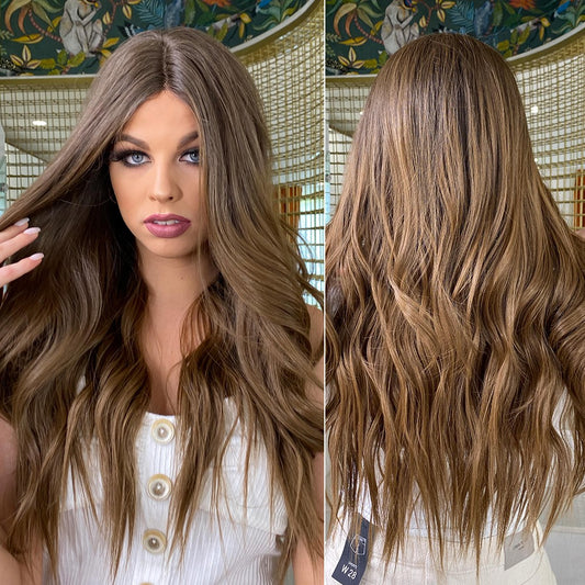 Perruque T part Lace Wig longue Ondulée Blonde 60cm