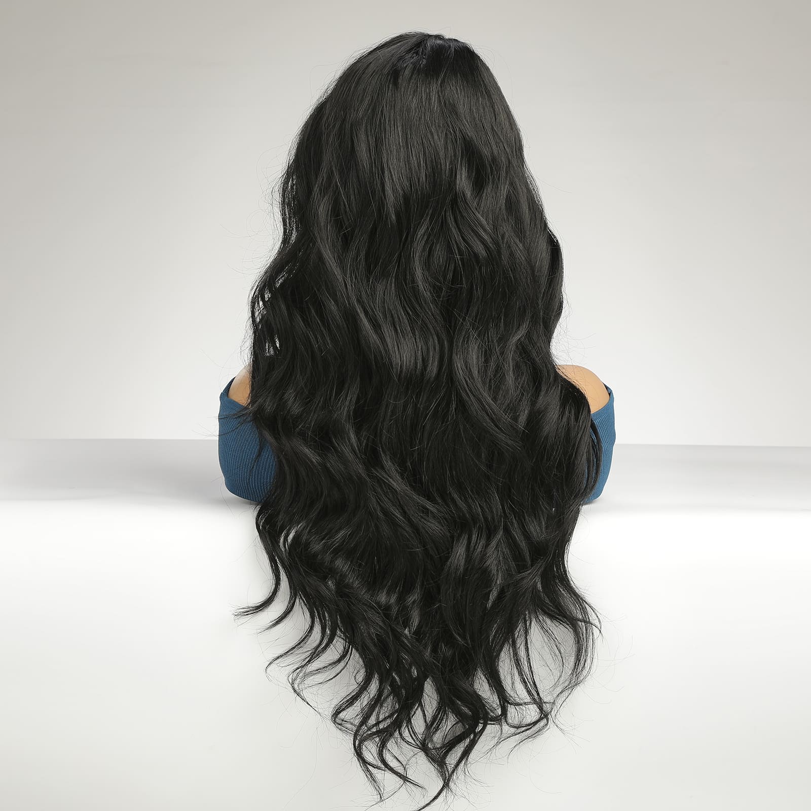 Perruque Lace Wig Tolerance Ondulé Longue Noir 60cm