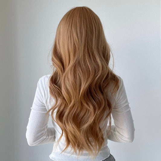 Perruque  Haute Tolerance Longue Ondulé Blonde Synthetique 60cm
