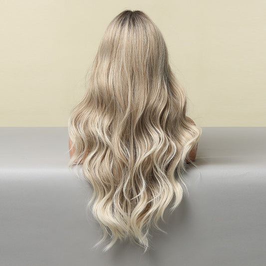 Perruque Haute Résistance Ondulé Longue Blonde Synthetique 65cm